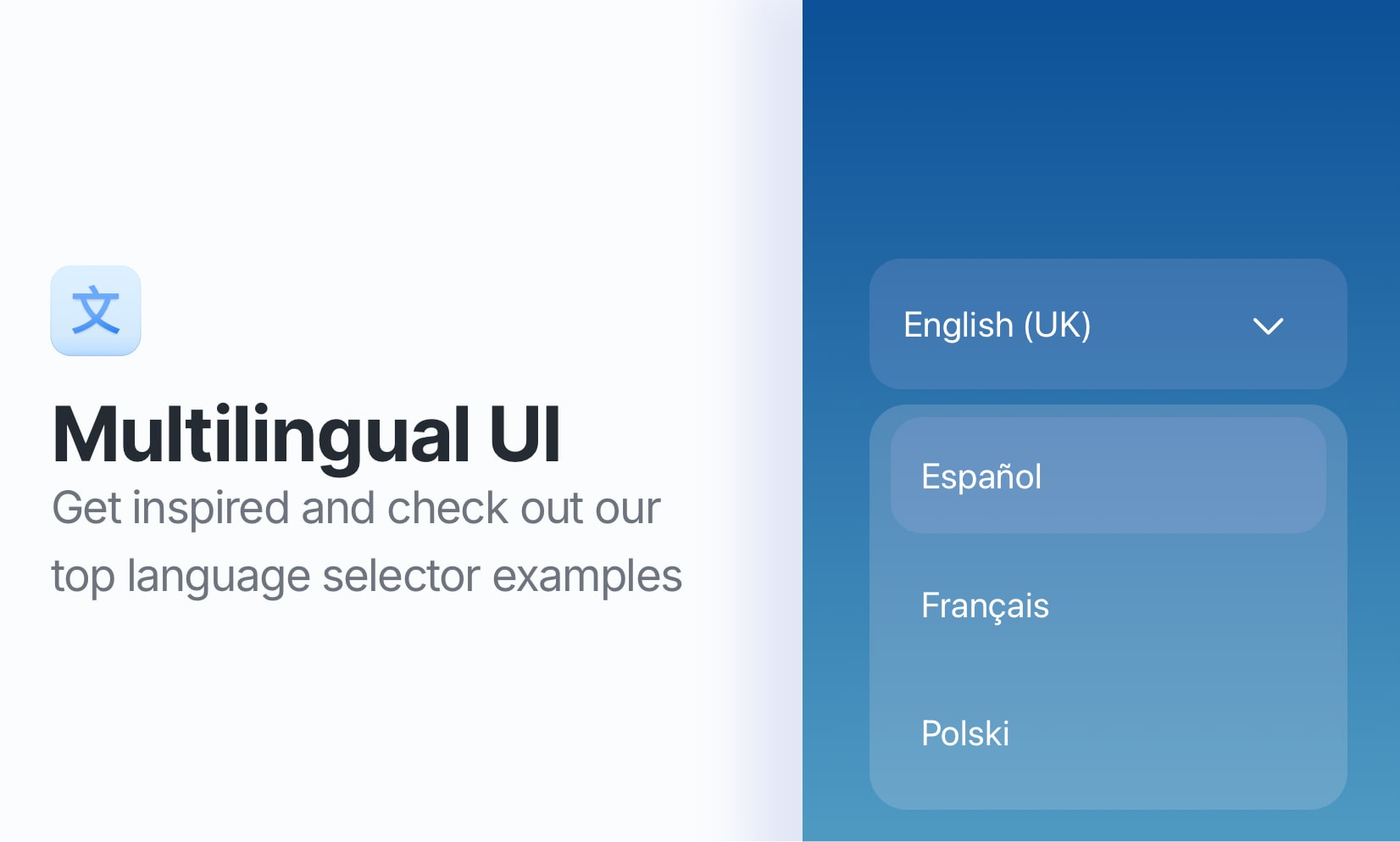 Top language selector UX examples