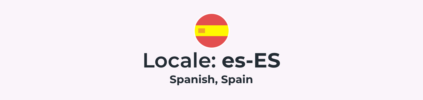 Locale code example for translation