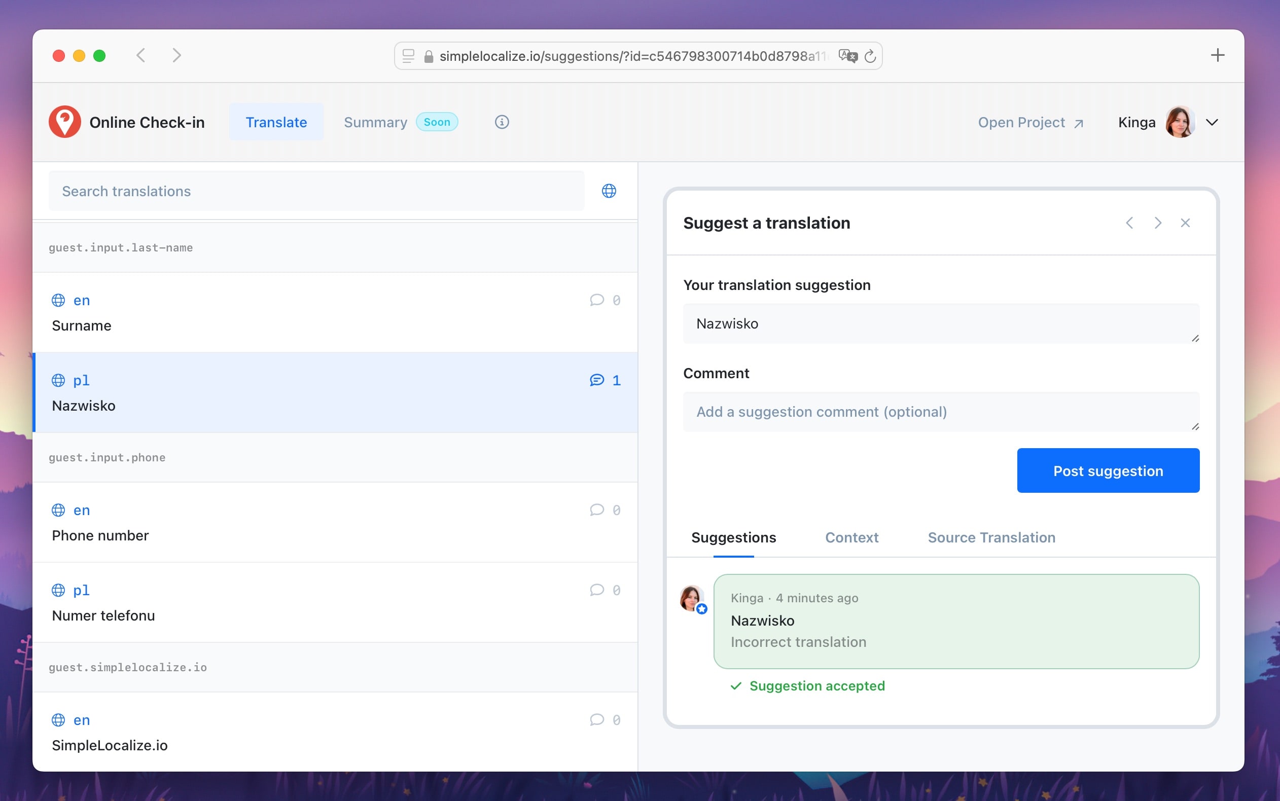 SimpleLocalize Public Suggestions