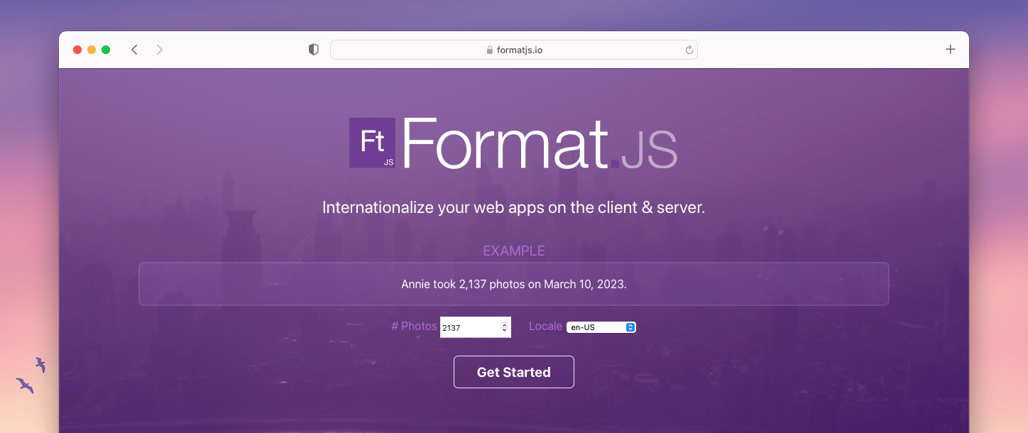 FormatJS library