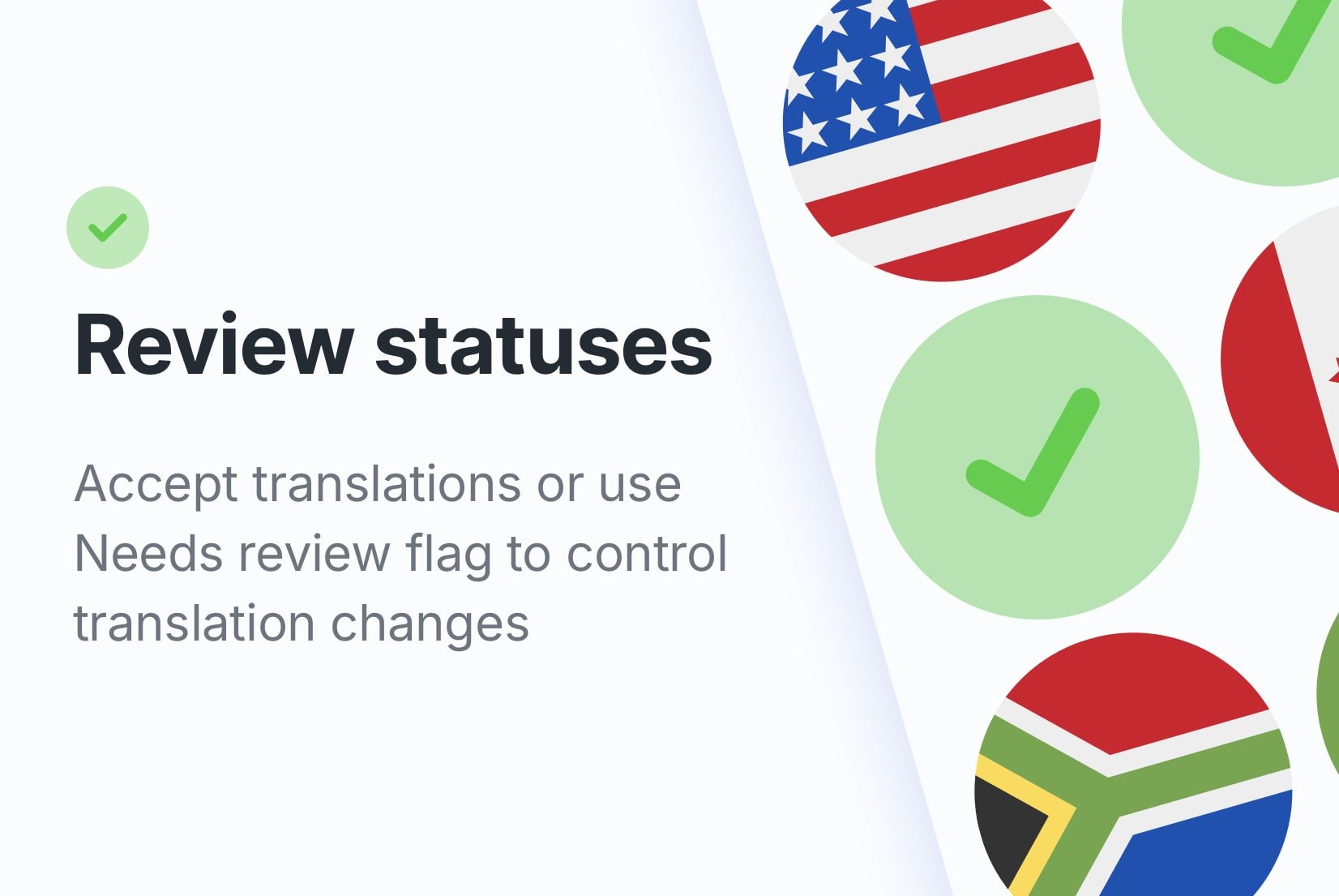 Automate translation updates with review statuses