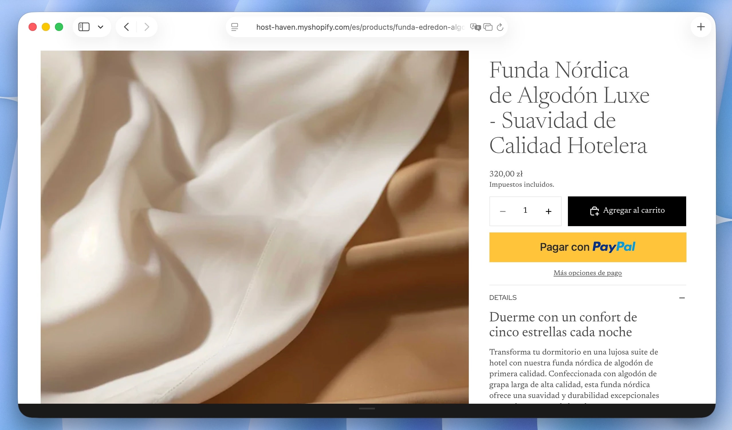 Shopify translated product page