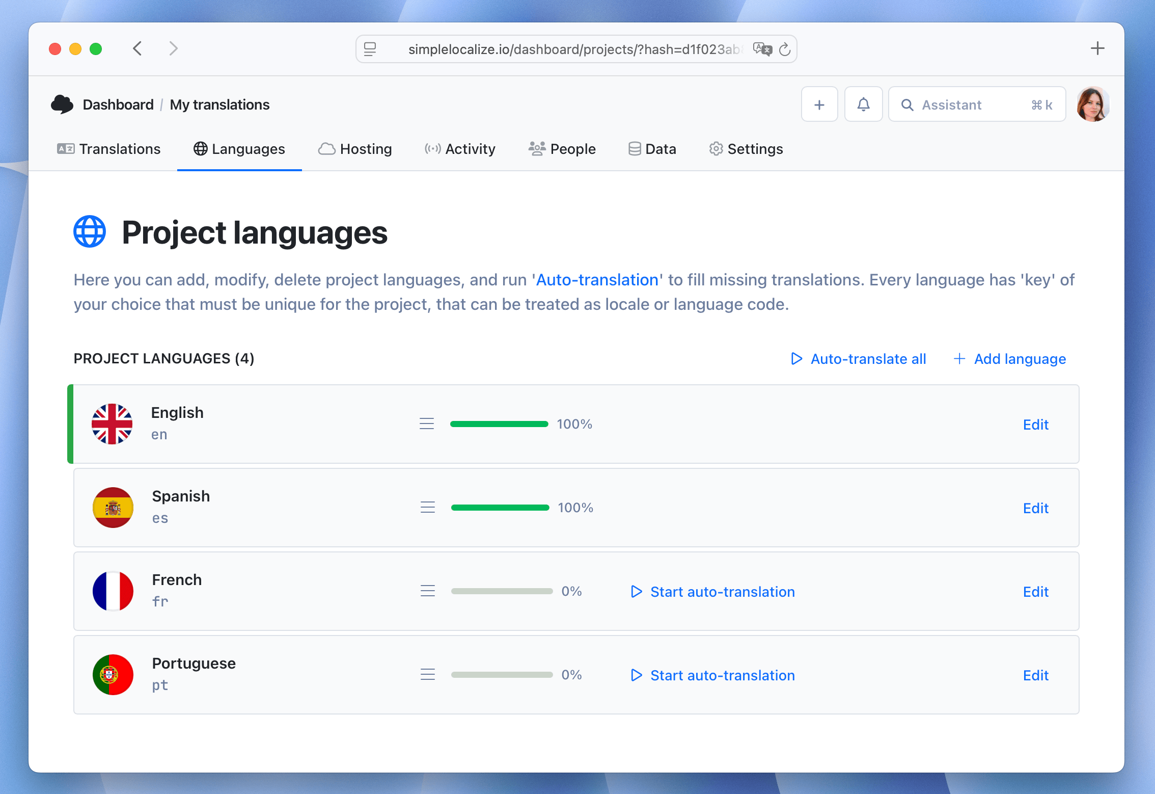 How to use automated translations in SimpleLocalize