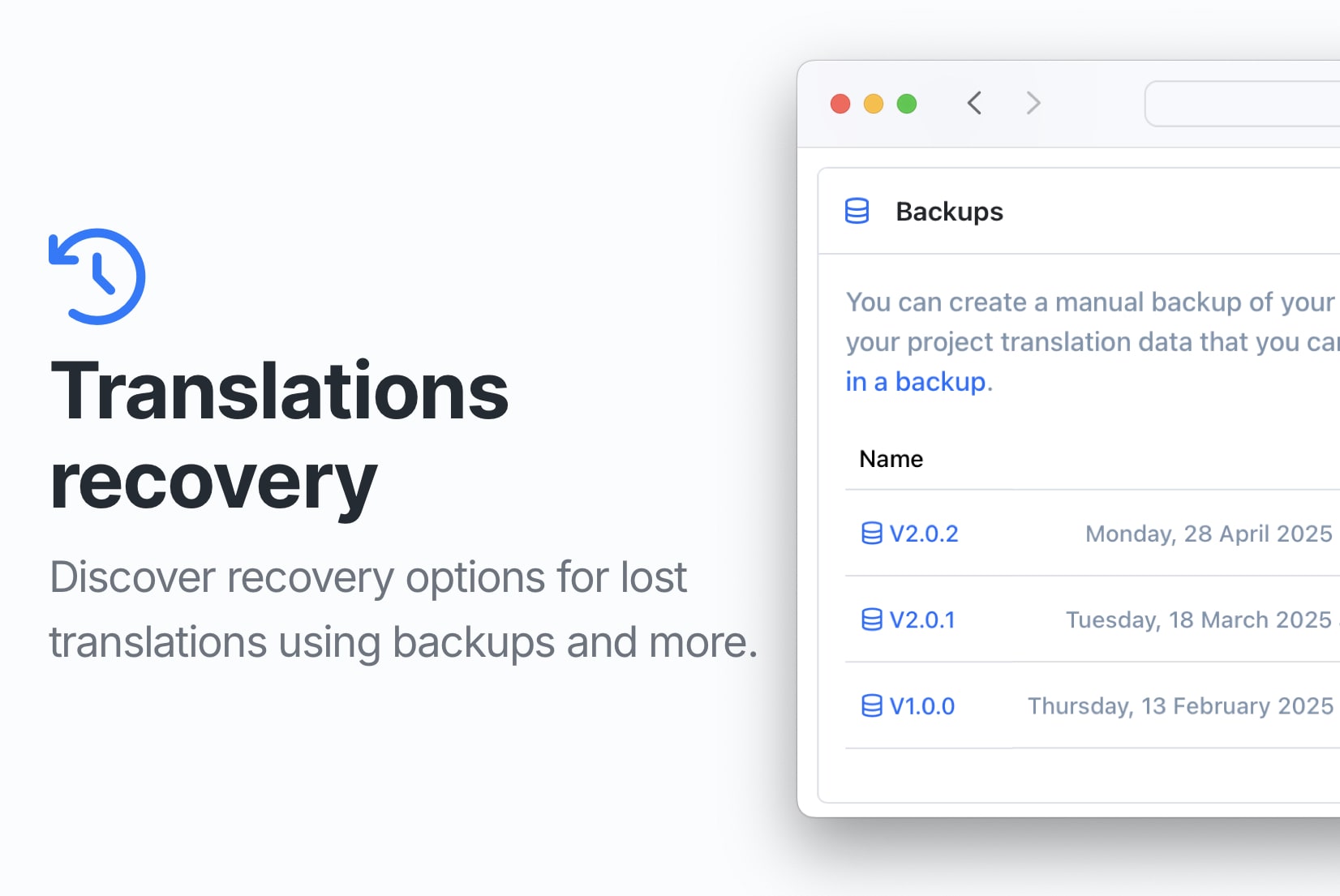 How to recover lost translations in SimpleLocalize