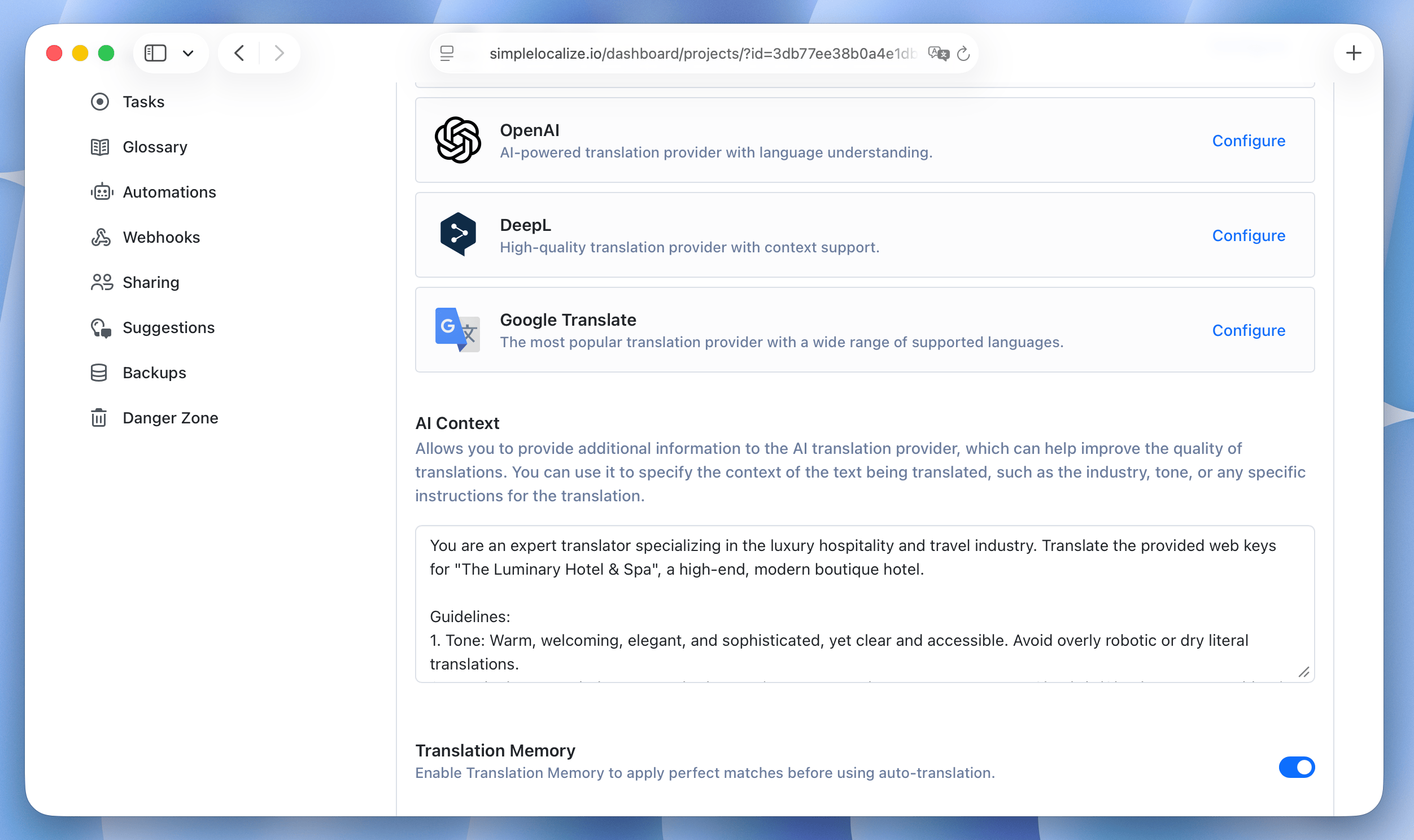 AI auto-translation upgrades: 20x faster generation & unified context