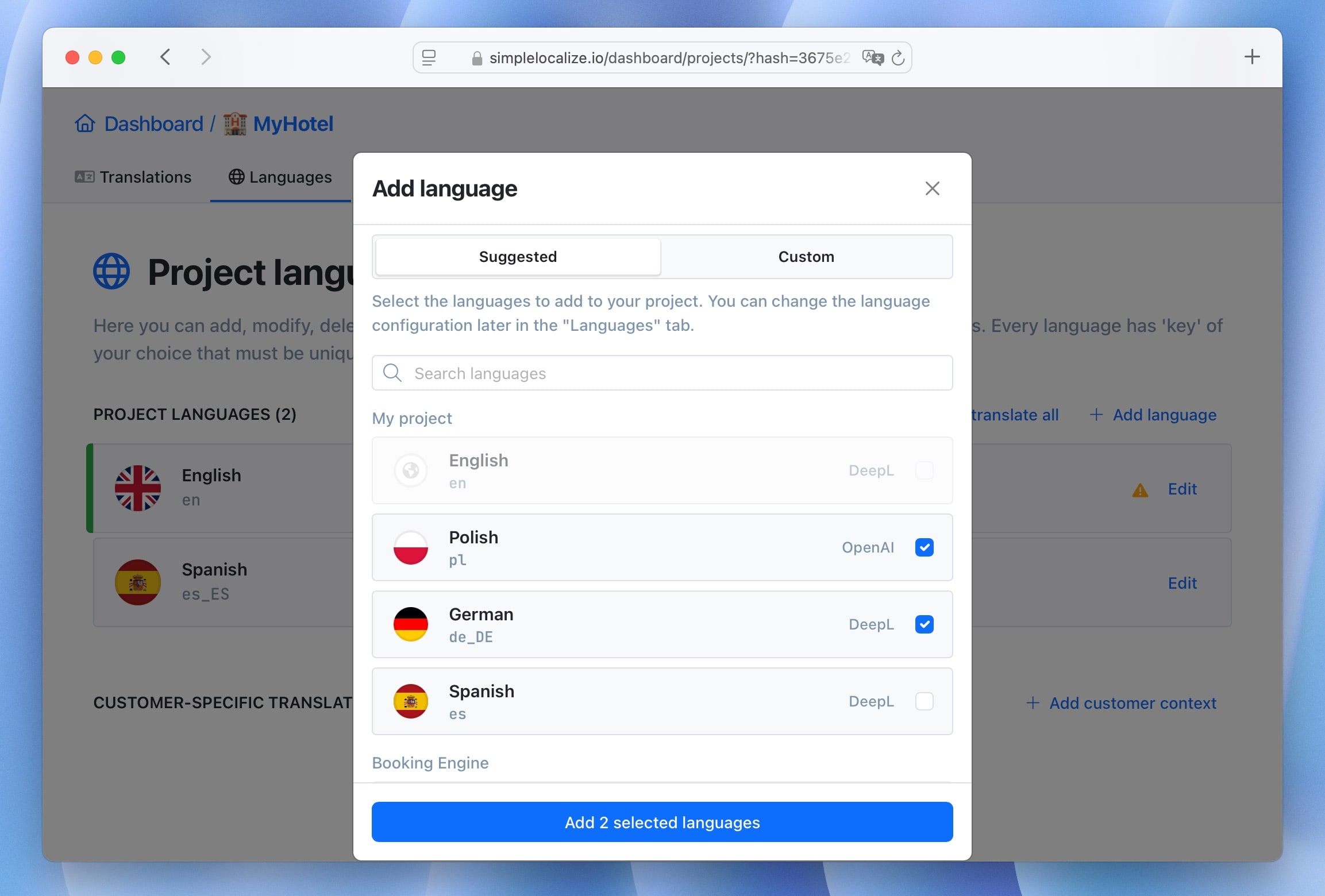 SimpleLocalize: add language