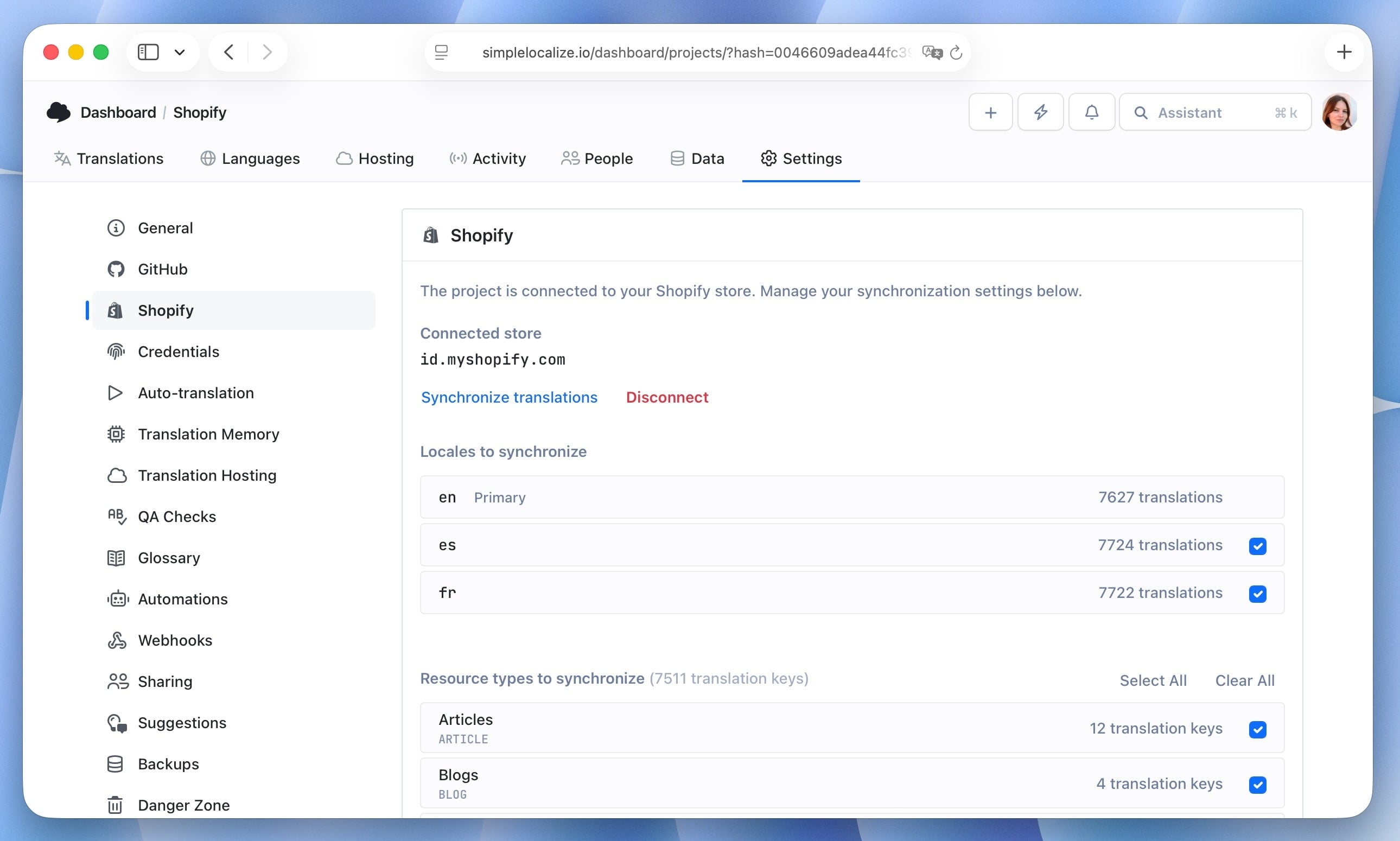 Shopify: Template translations