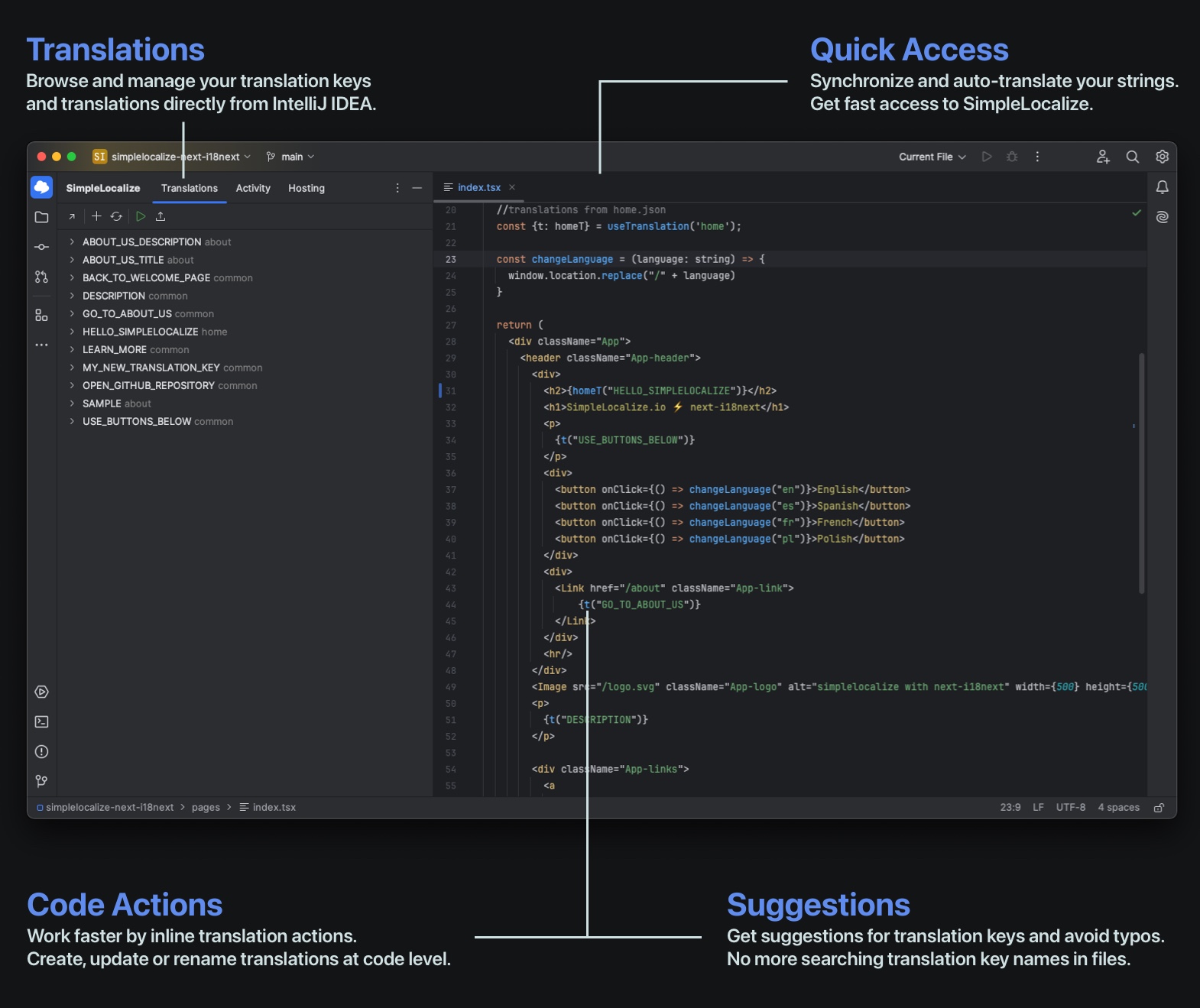 Key features of IntelliJ IDEA