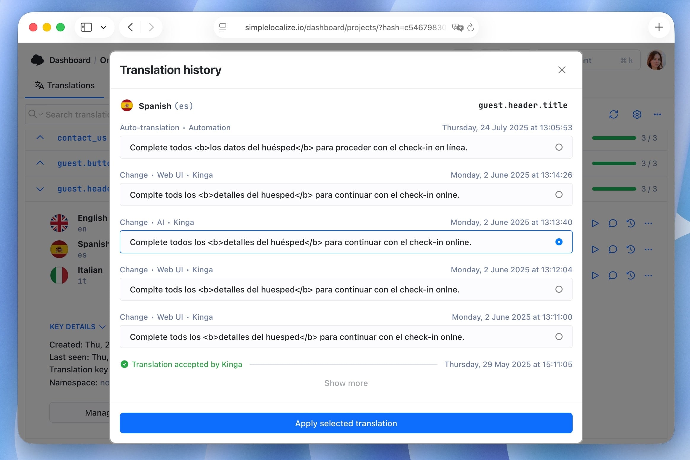 Revert to previous version